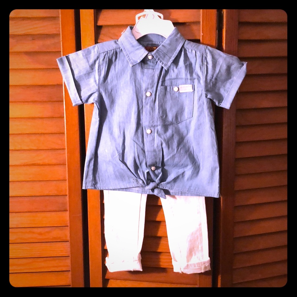 7 For All Mankind Chambray set